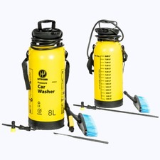 8L Pressure Sprayer Hand Pump with Brush Car Washer Garden Chemical Weed Killer