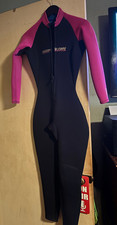 BODY GLOVE Women's Black / Fuschia Full WETSUIT Scuba Dive 3.2mm SIZE Med 7