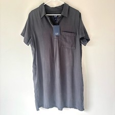 Gap Shadow Grey Short Sleeve T-shirt Mini Dress NWT