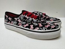 VANS AUTHENTIC HELLO KITTY BLACK  WHITE KIDS TRAINERS - RARE