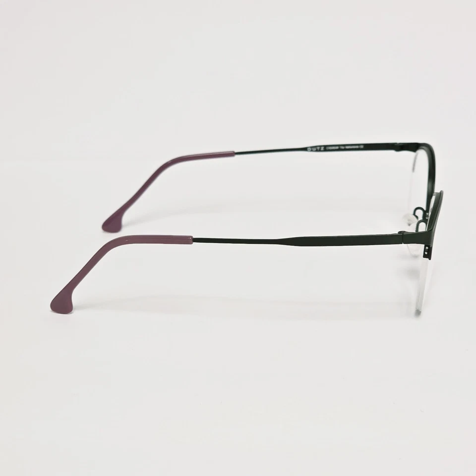 Gafas redondas semi-sin montura para mujer DUTZ DZ836 en verde/rosa borgoña | 48 mm Foto 4 de 4