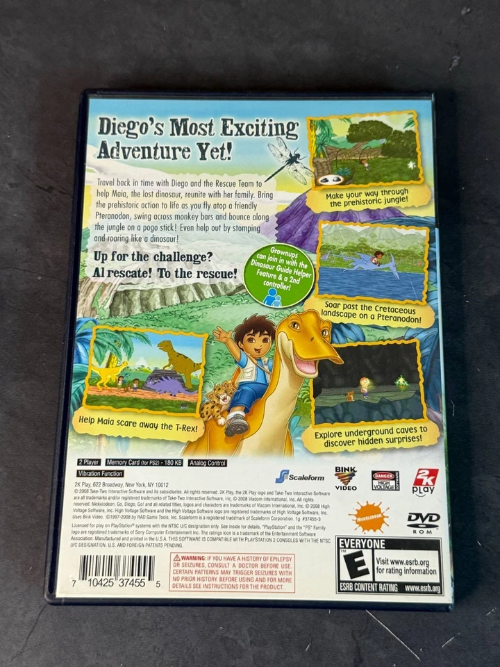 Go, Diego, Go Great Dinosaur Rescue (Sony PlayStation 2, 2008) - Image 2 of 3