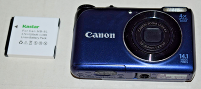 Canon PowerShot A2200 バッテリー付 Canon PowerShot A2200 14.1MP Digital Camera Blue Bundle New