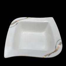 Vintage Hi Luxe Bowls Set of 5 Rice Dips Sauce Condiments White Porcelain