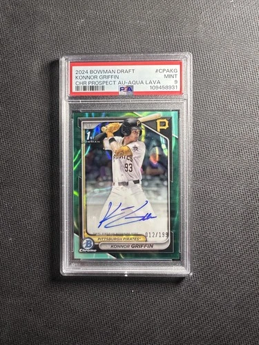 2024 Bowman Draft - Chrome Auto Konnor Griffin #CPA-KG Aqua Lava PSA 9