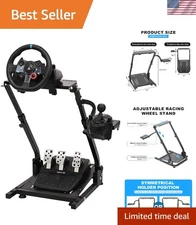 Racing eel Stand Height Adjustable & Foldable Steering eel Stand Compatible w...