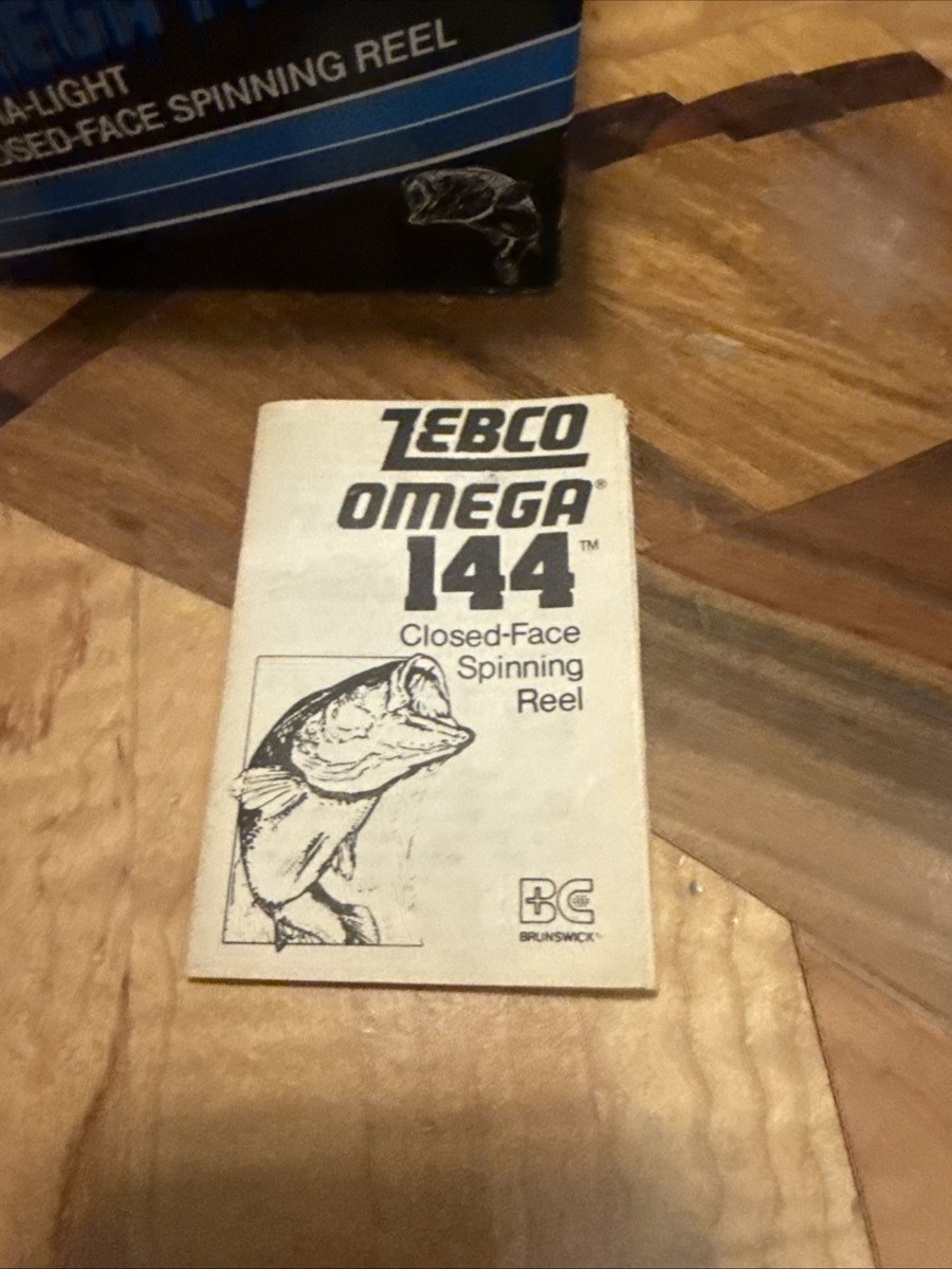 Vintage Zebco Omega 144 Ultra-Lite Trigger Spin, Original Box