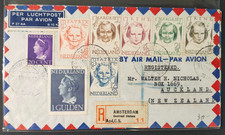 NETHERLANDS 1946 MAIL TO NZ d VIA HAWAII (JF)