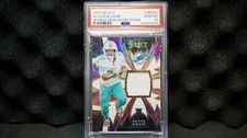 2023 Panini Select Devon Achane WHITE PRIZM Sparks Patch Rookie /75 PSA 10 POP 1