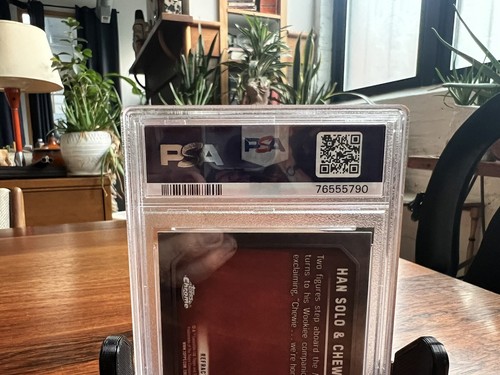 2016 Topps Star Wars Chrome Prism Refractor 51/99 HanSolo/Chewbacca PSA 10 POP 1 - Picture 6 of 6