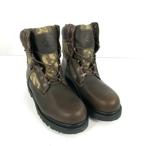 Stivali da caccia Timberland da uomo 8 pollici marroni in pelle 32096 impermeabili taglia 8,5 nuovi - Foto 7 di 12