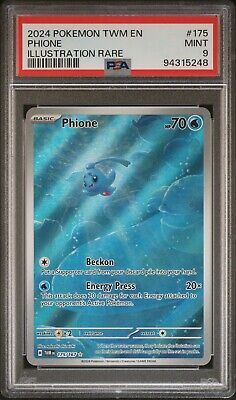Phione 175/167 Twilight Masquerade TWM Pokemon Card - PSA 9 Phione 175/167 Twilight Masquerade TWM Pokemon Card - PSA 9