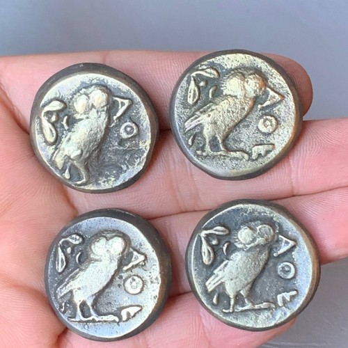 LOT OF 4 ATTICA ATHENS 440-404 BC AR TETRADRACHM ANCIENT GREEK ATHENA OWL