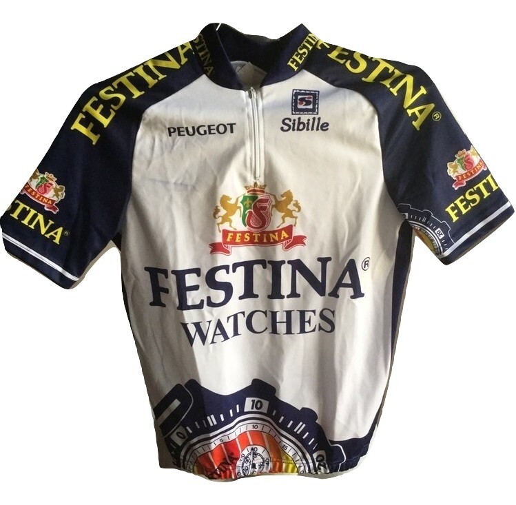 PEUGEOT CYCLING SHIRT FESTINA WATCHES SIBYL KIDS CYCLING SHIRT SIZE 8 