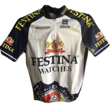 PEUGEOT CYCLING SHIRT FESTINA WATCHES SIBYL KIDS CYCLING SHIRT SIZE 8 