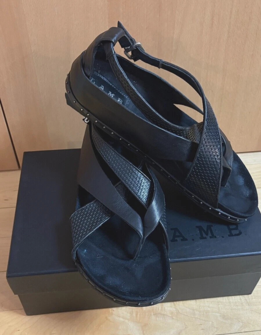 MBT Gwen Stefani L.A.M.B. Sandali con tanga Bellatrix in pelle e borchie taglia 10