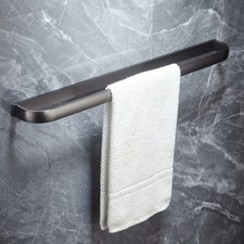 Gun Grey Brass Single Towel Bar Wall Mounted Bathroom Towel Rail Holder
