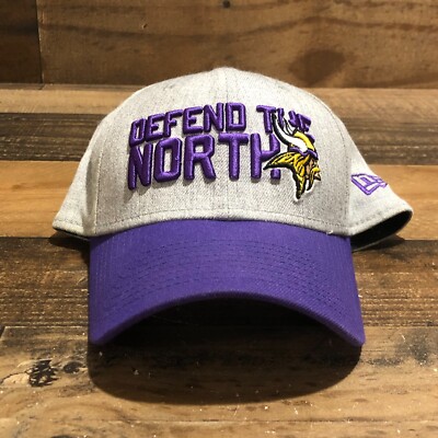 Minnesota Vikings Hat Cap Mens Fitted Large Gray Defend The North New Era READ