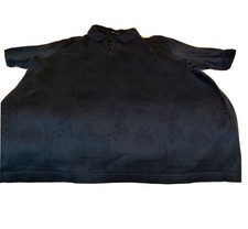 Hart Schaffner Marx navy blue embossed polo shirt large