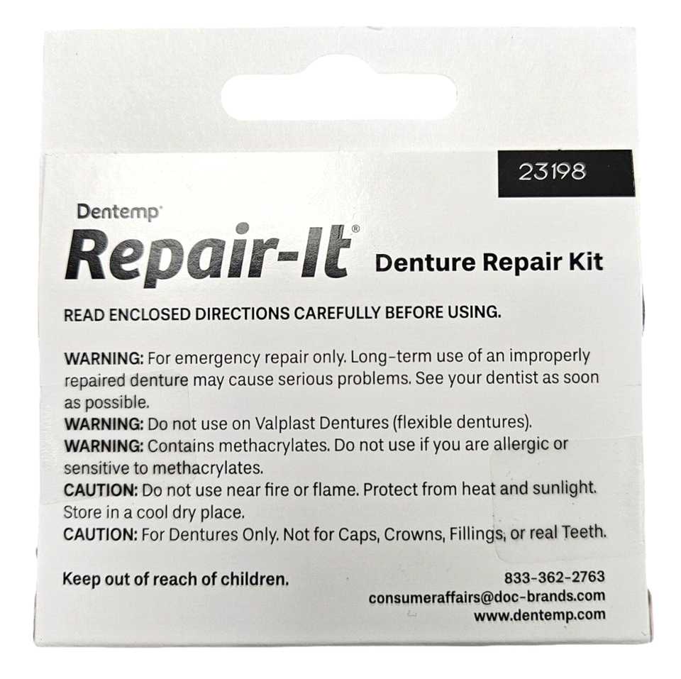 Dentemp REPAIRIt Denture Repair Kit 3 Repairs/Kit NEW LOOK ARRIVING