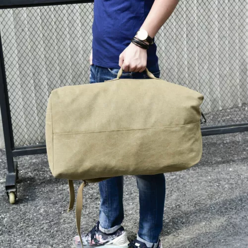 Mochila de lona para hombres Bolso de hombro Deportes Viaje Lona Militar Bolso de mano Equipaje - Imagen 6 de 42