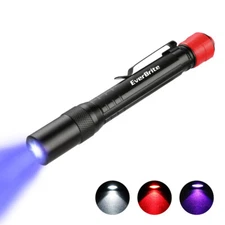 Everbrite 1PC/2PC 395nm UV Light Penlight Black Light Portable Light Flashlight