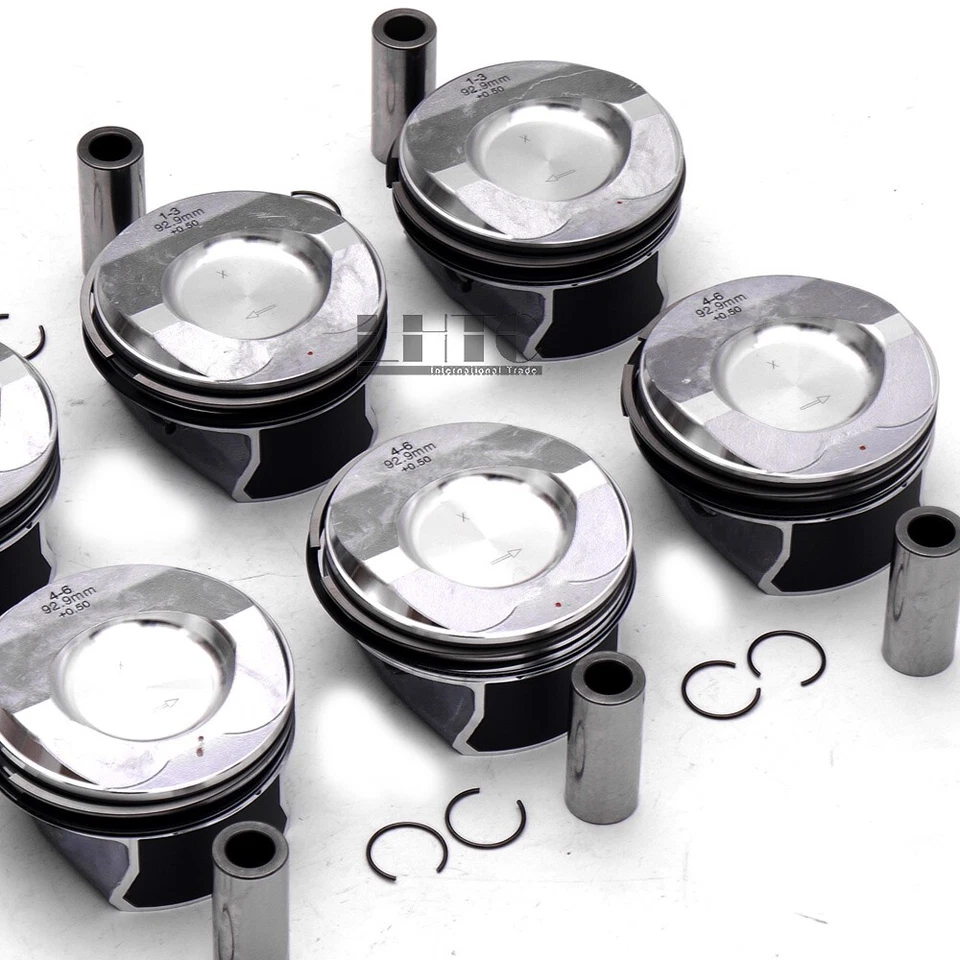 Juego de 6 pistones y anillos de gran tamaño +0,5 para Mercedes-Benz E350 CGI 3,5 L M272,982 Foto 3 de 4