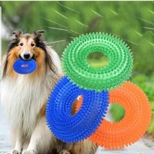 3PCS Pet Squeaky Chewing Balls Squeaky Balls for Dogs Soft Stab Balls-Small 