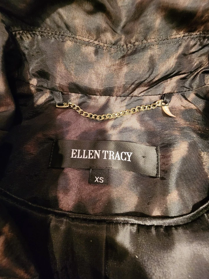 Chaqueta de lluvia Ellen Tracy Animal Print XS Foto 3 de 4