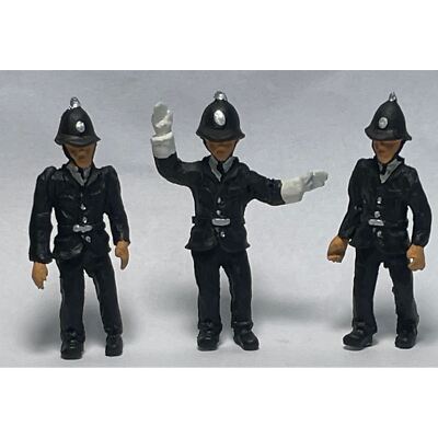 Bemalt 3 Polizisten (ein Verkehr) (O Maßstab 1/43) Langley OF30P