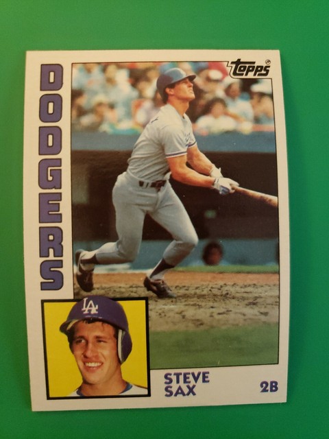 1984 Topps Baseball Steve Sax Baseball Card 610 Los Angeles Dodgers 