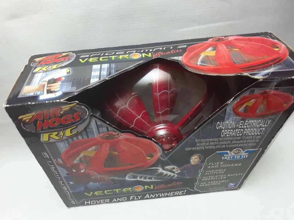 SPIDERMAN Vectron Ultralite AIR HOGS R/C Hover Flying Saucer Toy SPINMASTER 2007 - Image 2 of 4