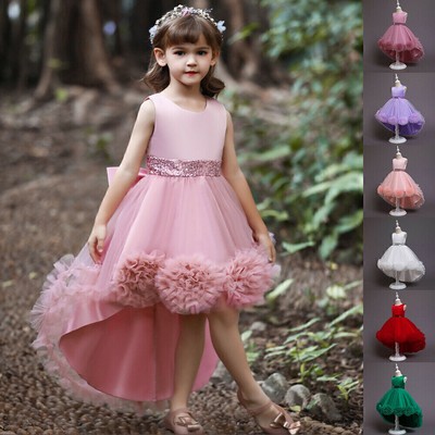 Kinder Mädchen Tüll Tutu Prinzessin Kleid Partykleid Hochzeit Outfits Kleidung