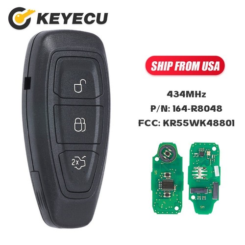 for Ford Focus Fiesta C-Max 2015 2016 2017 2018 2019 Remote key Fob KR55WK48801