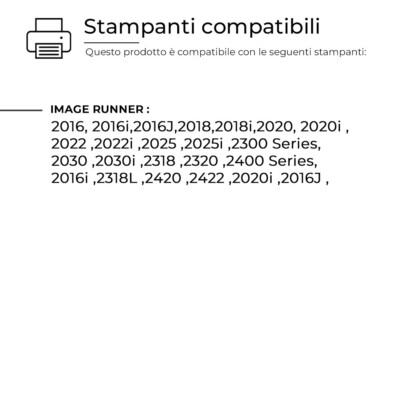 Duston CEXV14, 0384B006 Toner Nero Compatibile Con Canon IR2016 2016I 2016J 2018 2018I 2020 2020S 2020I 2020J 2022 2022I 2025 2030 2166J 2120J 2120S 2318L 2320DN - Foto 8