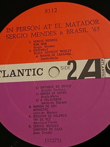SERGIO MENDES & BRASIL '65 - In Person At El Matador ~ ATLANTIC 8112 {nm orig} - Picture 5 of 6
