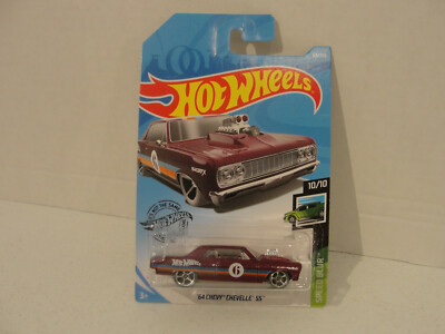 2019 Hot Wheels #62 Speed Blur 10/10 '64 CHEVY CHEVELLE SS Burgandy 