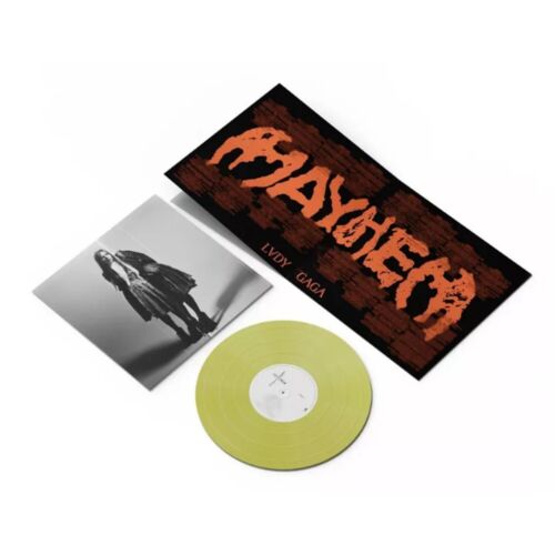 Lady Gaga Mayhem Opaque Yellow Vinyl LP Target Exclusive in hand - Picture 4 of 4