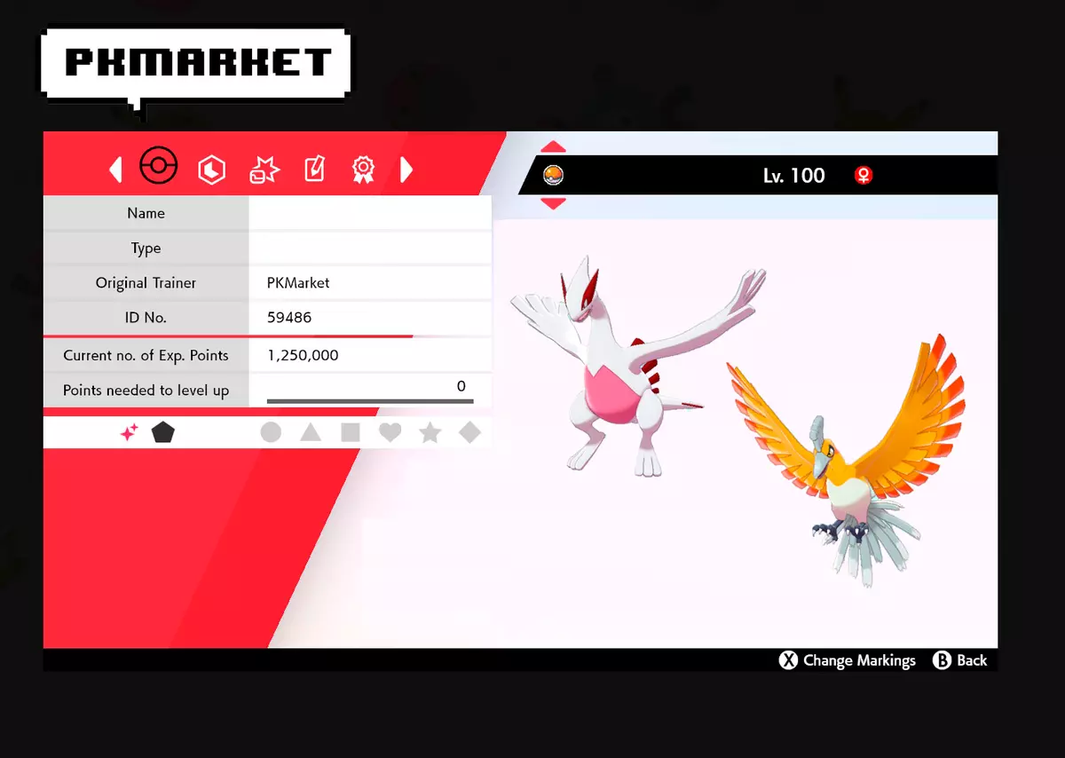 HO-OH LUGIA Ultra Shiny 6IV Pack // Pokemon Sword and Shield