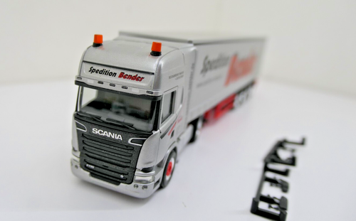 Herpa 1:87 - Scania R`13 TL mit 4-achs GaPl-Auflieger "Spedition Bender" - J2M - Bild 4 von 8