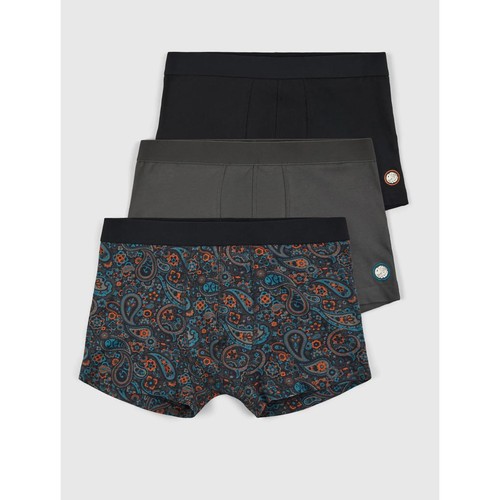 Pretty Green Wonderwall 3 pack Boxers Dark Grey - Picture 2 of 5
