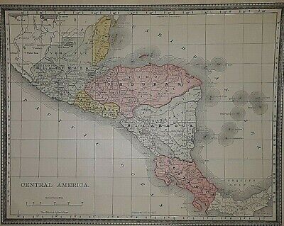 M5 Mexiko Alte Landkarte 1896 Guatemala Honduras Niederkalifornien