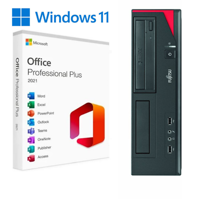Fujitsu Desktop PC-Office 2021 Pro & Windows 11 Pro-Core i5-8 GB