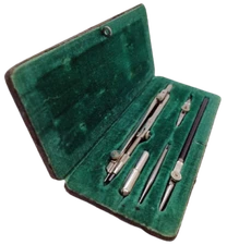 1102N DIETZGEN GERMANY VINTAGE SCHOOL COMPASS SET; Drafting Tools 1102 N
