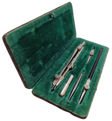 1102N DIETZGEN GERMANY VINTAGE SCHOOL COMPASS SET; Drafting Tools 1102 N