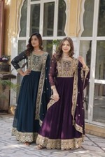 Designer Anarkali Gown Indian Wedding Dress georgette Gown Pakistani Gown