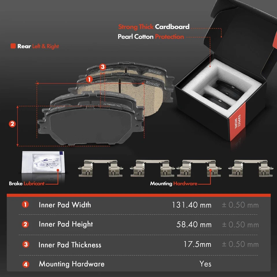 6 piezas rotores de freno delanteros perforados + pastillas de freno de cerámica para Lexus IS250 GS300 Foto 3 de 4