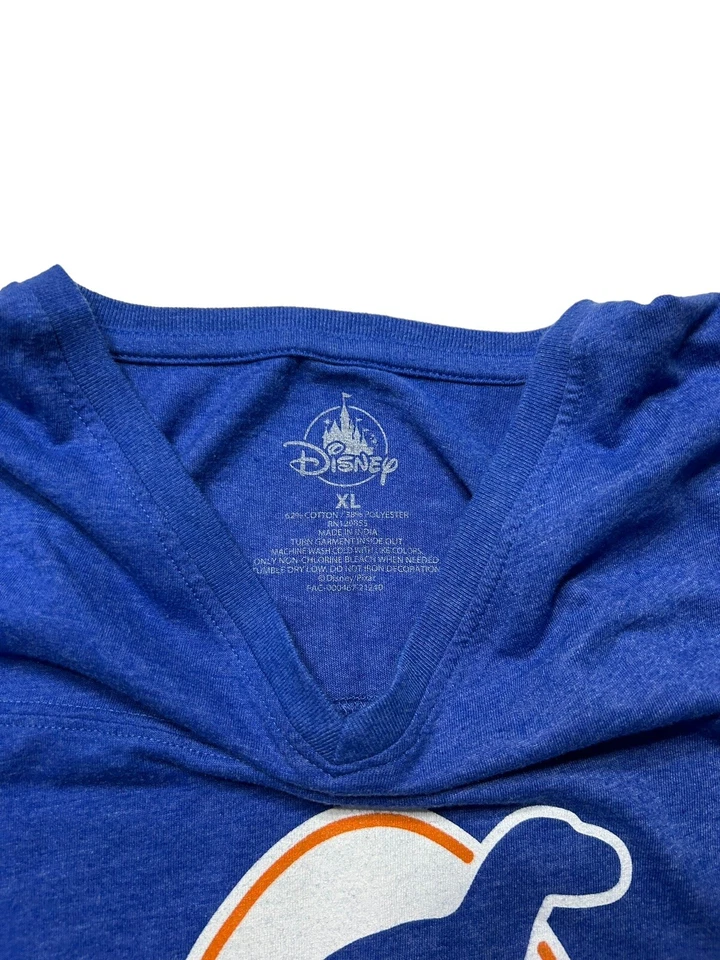 Camiseta para mujer Disney Parks Pixar Cars Dinoco cuello en V talla X-grande XL azul Foto 3 de 4