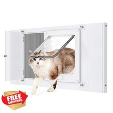 Yoochee White Cat Door Window 24''-28''