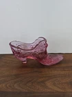 Fenton Pink Cabbage Rose Slipper Vintage In Excellent Condition No Chips 6 Inch